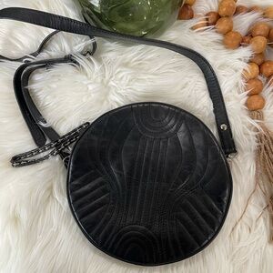 mimco bag leather black